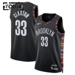 Maillot NBA Brooklyn Nets Nic Claxton Nike 2025-26 City Edition Noir Swingman - Enfant